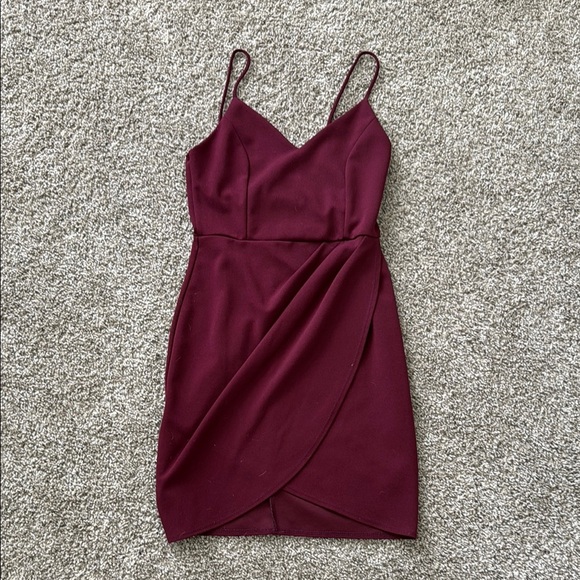 Lulus Dresses & Skirts - Lulu's Burgundy Wrap Mini Dress​